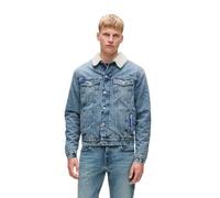 KARL LAGERFELD JEANS, Uomo, Giacca In Denim Shearling, Vestibilità Regolare, Blu, XL