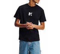 KARL LAGERFELD JEANS Regular Short Sleeve Logo Tee, Maglietta Uomo, Nero, S