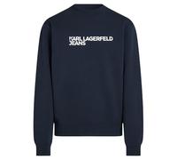 KARL LAGERFELD JEANS Uomo Regular Essential Logo Sweatshirt Iris nero XS