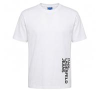 KARL LAGERFELD JEANS Uomo Regular Vertical Logo T-Shirt Bianco XXL