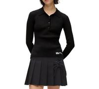 Karl Lagerfeld Jeans, Women's, Long Sleeve Knitted Polo Blouse, Nero, S Donna