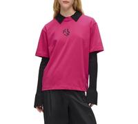 Karl Lagerfeld Jeans, Women's, Monogram Tee, Regular Fit T-Shirt, Colore: Rosa, L Donna