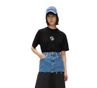 Karl Lagerfeld Jeans, Women's, Monogram Tee, Regular Fit T-Shirt, Nero, L Donna