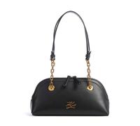 Karl Lagerfeld K/Autograph Bowling Small Borsa a spalla nero, pelle di vacchetta finemente grana, donna