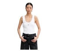 Karl Lagerfeld - K/Autograph Ribbed Tank Top - - Tops - Donna - Bianco - XL