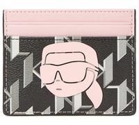 Karl Lagerfeld K Ikonik 2.0 Cc Monogram Portafoglio Bifold In Nero Rosa
