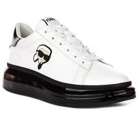 Karl Lagerfeld Kapri Kushion Lace Up Sneakers Donna In Bianco Argento UK 2 - 8