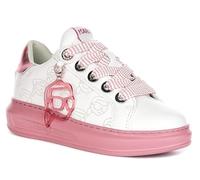 Karl Lagerfeld Kapri Nft Pendt - Scarpe da ginnastica da donna con logo, Bianco e rosa., 38 EU