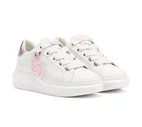 KARL LAGERFELD Kapri NFT Plexi Pendant Leather Donna Bianco/Lilla Sneakers, bianco, 40 EU