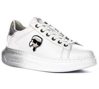 Karl Lagerfeld Kapri Ombre KL Logo 3D Trainer Bianco Argento Donna EU 36-42