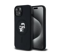 KARL LAGERFELD Karl&Choupette e Plus COVER MAGSAFE per Apple iPhone 15 Plus, Nero