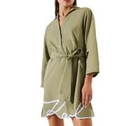 KARL LAGERFELD Karl Dna Signature Beach Dress Abito Casual, Verde Olio, XS Donna