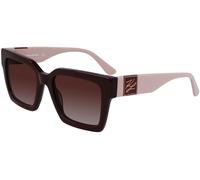 Karl Lagerfeld Donna Karl Lagerfeld KL6057S 605 Occhiali da sole Acetato Bordeaux Marrone Squadrata Normale Fotocromatiche