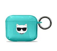 Karl Lagerfeld KLA3UCHFL - Custodia per AirPods 3, colore: Blu/Blu Choupette