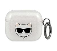 Karl Lagerfeld KLA3UCHGS - Custodia per AirPods 3, colore: Argento con glitter