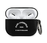 Karl Lagerfeld KLACAPSILRSGBK - Cover per AirPods Pro, in silicone, colore: Nero