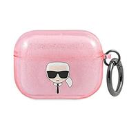 Karl Lagerfeld KLAPUKHGP - Custodia per AirPods Pro, con glitter, colore: Rosa