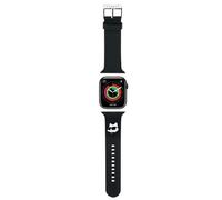 KARL LAGERFELD KLAWLSLCNK Cinturino per Apple Watch 42/44/45 mm, nero cinturino 3D Rubber Choupette Head, Silicone