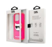 Karl Lagerfeld KLHCP13LCHTRP - Custodia per iPhone 13 Pro / 13 6,1", rosa con glitter