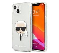 Karl Lagerfeld KLHCP13SKHTUGLS - Custodia per iPhone 13 Mini 5,4", con motivo a teschi, colore: Argento