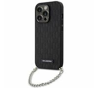 Karl Lagerfeld KLHCP14LSACKLHPK - Custodia rigida per iPhone 14 Pro 6.1", colore: Nero