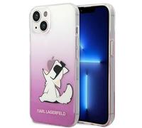 Karl Lagerfeld KLHCP14SCFNRCPI - Custodia rigida per iPhone 14 da 6,1", rosa/rosa Choupette Fun