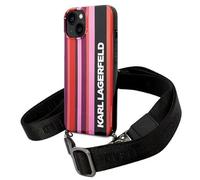 Karl Lagerfeld KLHCP14SSTSTP - Custodia rigida per iPhone 14 da 6,1", rosa/rosa