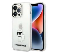 KARL LAGERFELD KLHCP14XHNCHTCT - Custodia rigida per iPhone 14 Pro Max 6,7", colore: Trasparente