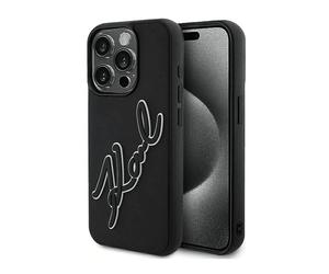 KARL LAGERFELD KLHCP15X3DRKSDLK COVER MAGSAFE per Apple iPhone 15 Pro Max, Nero