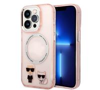 KARL LAGERFELD KLHMP14LHKCP - Custodia rigida per iPhone 14 Pro da 6,1", colore: Rosa Karl