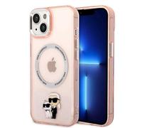 KARL LAGERFELD KLHMP14SHNKCIP - Custodia rigida per iPhone 14 da 6,1", colore: Rosa