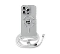 KARL LAGERFELD KLHMP15XHCCHNT COVER MAGSAFE per Apple iPhone 15 Pro Max, Trasparente