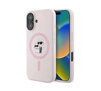 KARL LAGERFELD KLHMP16SSCMKCRHP COVER per Universalo iPhone 16, Rosa