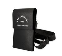 KARL LAGERFELD CG MOBILE KLWBSARSGK - Custodia per smartphone, colore: Nero/Nero Embossed RSG, Nero