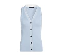 Karl Lagerfeld - Logo Detail Sleeveless Cardigan - - Tops - Donna - Blu - S