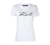 Karl Lagerfeld - Logo Rhinestone T-Shirt - - Tops - Donna - Bianco - L
