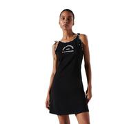 KARL LAGERFELD Logo Short Beach Dress Vestito da Spiaggia, Nero, L Donna