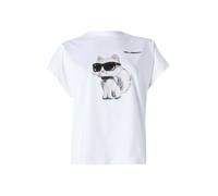Karl Lagerfeld, ,Tops ,Donna ,Bianco ,M T-shirt Ikon Aquarelle