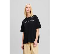 Karl Lagerfeld Maglietta 'JORGE PARRA' nero / bianco, Taglia M