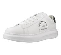 KARL LAGERFELD Maison Karl - Sneaker da uomo con lacci, logo Maison, bianco e nero, 44 EU