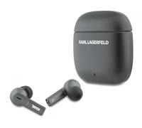 KARL LAGERFELD Metal Printed Logo AURICOLARI WIRELESS, Nero