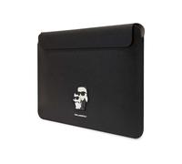Karl Lagerfeld NFT Saffiano Karl & Choupette Sleeve Custodia per notebook, nero - 16 pollici
