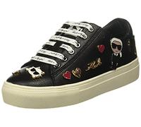 KARL LAGERFELD Cate Pins Lace Up Platform Sneaker, Scarpe da Ginnastica Donna, Nero, 39 EU