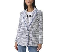 KARL LAGERFELD Paris - Giacca Sportiva da Donna, a Maniche Lunghe, in Tweed, Denim Multicolore, 42