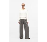Karl Lagerfeld - Felpa con zip e colletto alla coreana - - Sweatshirts & Hoodies - Donna - Beige - M