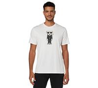 KARL LAGERFELD T, Kocktail Karl, Short Sleeve Crew Neck Men’s Shirt, Bianco/Giardino opulento, M Uomo