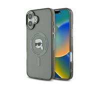 KARL LAGERFELD PC PU COVER MAGSAFE per Apple iPhone 16 Pro, Nero
