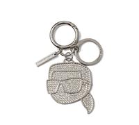 Karl Lagerfeld Portachiavi ' K/IKONIK KARL SCHLÜSSELANHÄNGER MIT STRASS ' argento Donna Karl Lagerfeld One Size argento