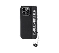 KARL LAGERFELD Protettiva KLHCP15XPSAKDGCK Cover per Apple iPhone 15 Pro Max, Nero