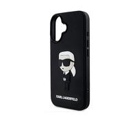 KARL LAGERFELD Protettiva KLHCP16S3DRKINK Cover per Apple iPhone 16, Nero